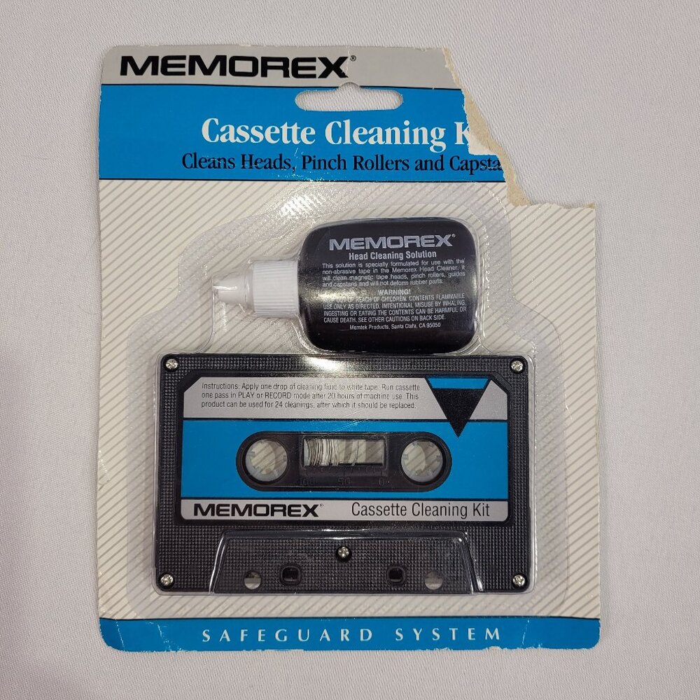 Memorex Cassette Tape Head Cleaner Cleaning Kit UNUSED
